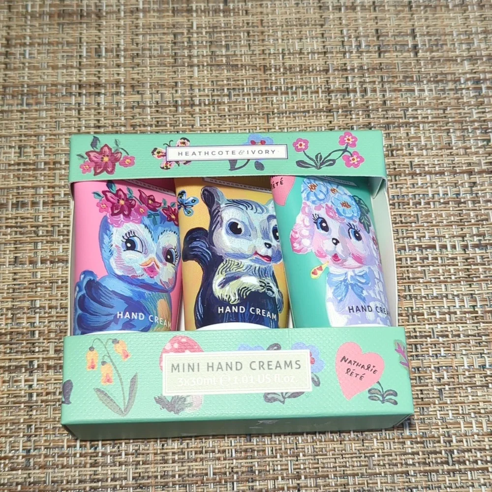 Heathcote & Ivory Nathalie Lete Hand Cream Trio 3x30ml, Gift Travel